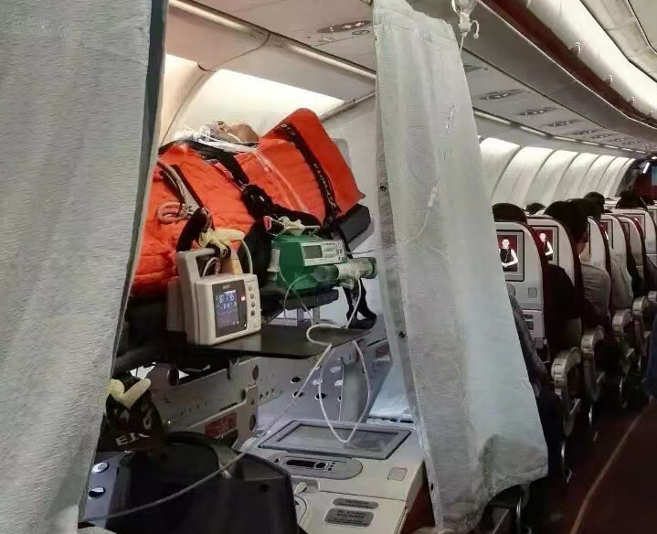 木兰县跨国医疗包机、航空担架